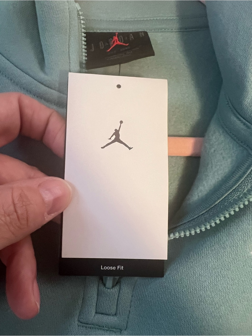 #683 NWT Jordan Brooklyn Fleece 1/4 Zip Cannon White Women’s Small - Picture 8 of 8